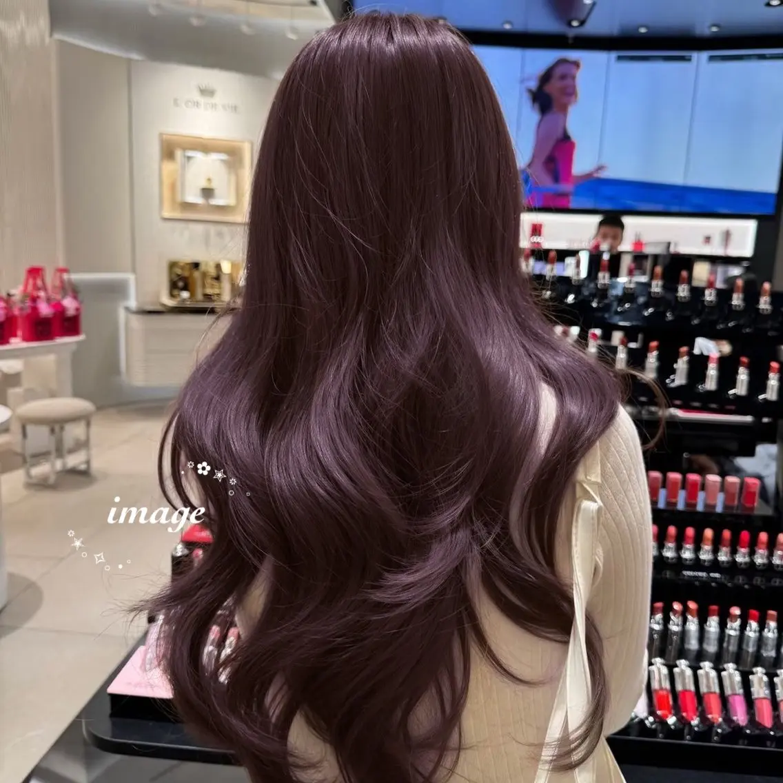 セミロング カラー ヘアアレンジ ヘアカラー トリートメント ヘッドスパ ヘアセット 🤍淡色ピンク&ラベ ンダーYUKI🤍のヘアスタイル