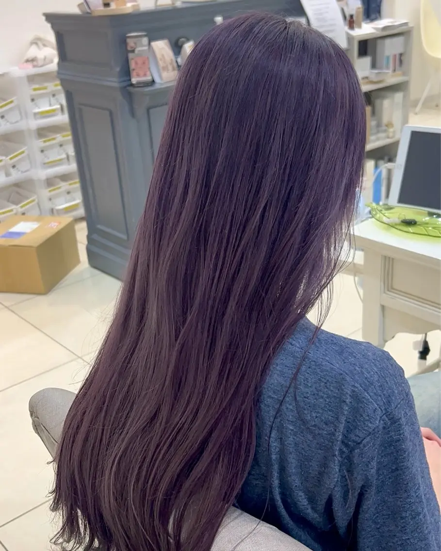 ロング カラー アッシュ ブリーチ ラベンダーカラー ヘアカラー 大竹里旺/belle /インナーカラーのヘアスタイル