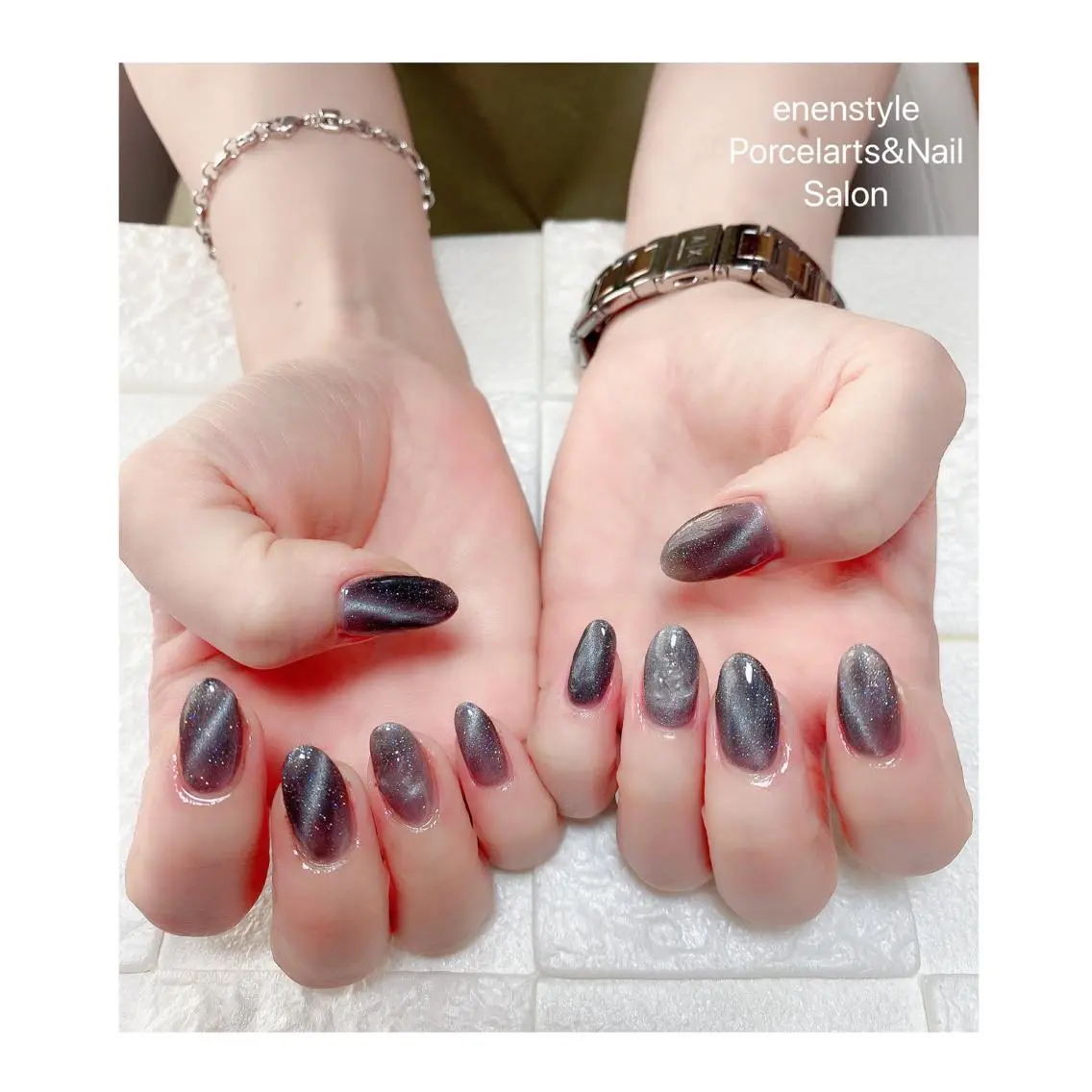 ミディアム ネイル ハンドネイル 🐾enen style 🐾のネイルデザイン