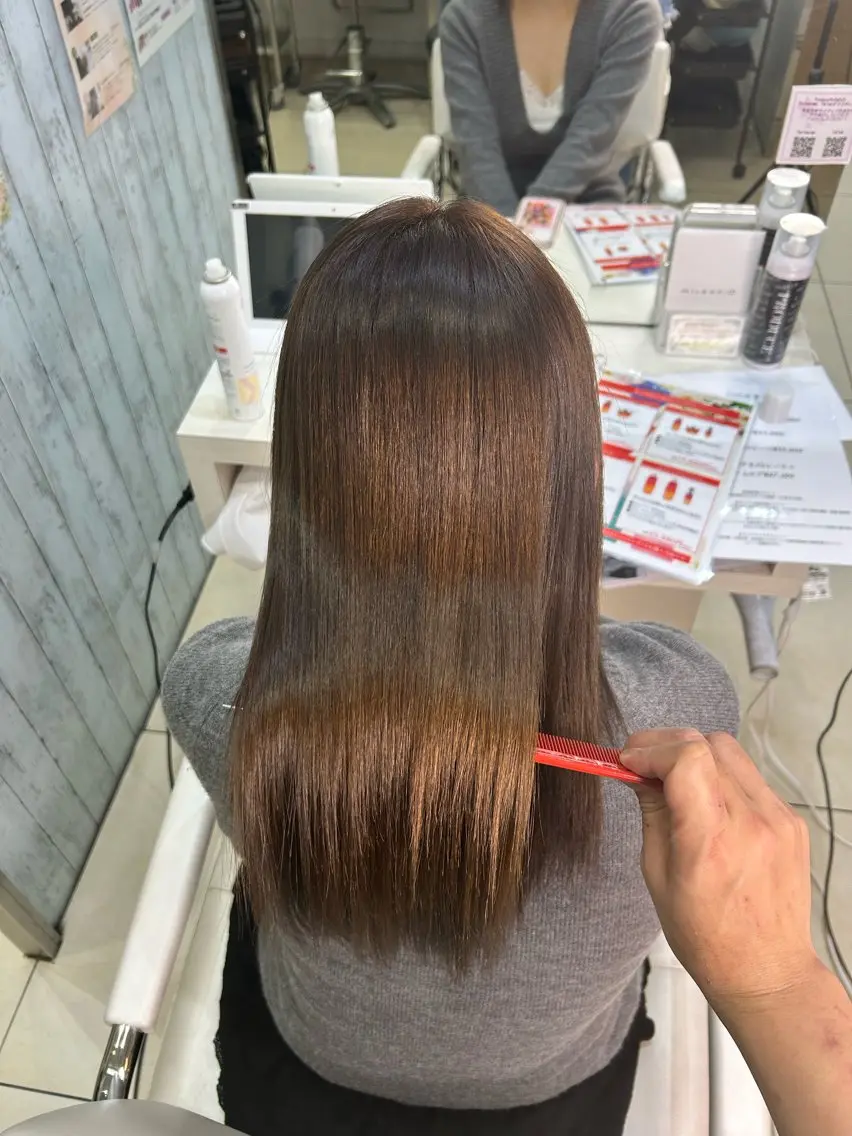 ロング ヘアカラー トリートメント 【髪質改善カラー】 瀧田嵐士🇰🇷のヘアスタイル