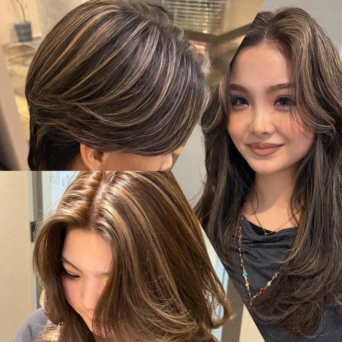 ロング カット ヘアカラー YAMADA KOKOROのヘアスタイル