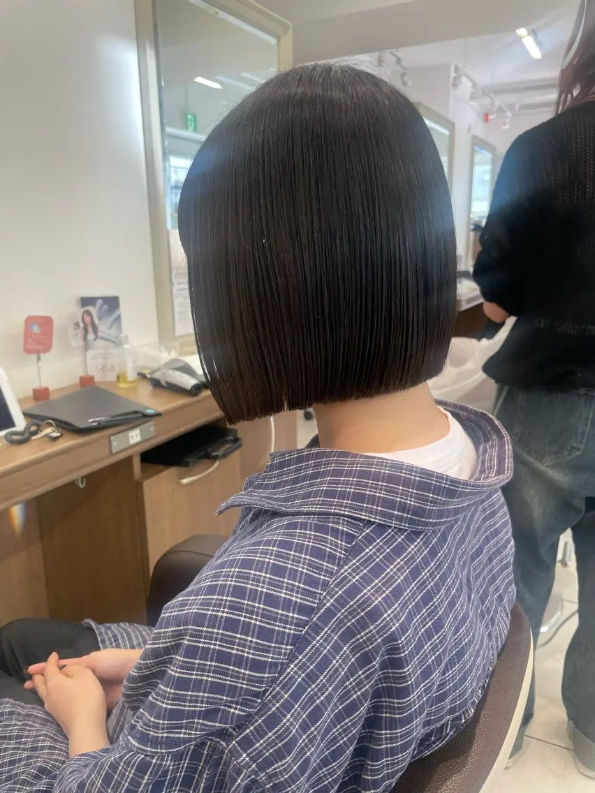 ミディアム カット 店長福島成美/髪質 改善縮毛矯正/カラーのヘアスタイル