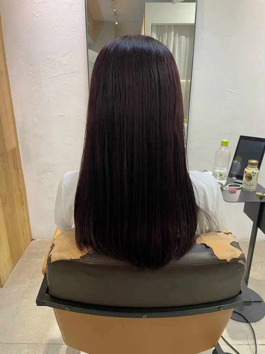 ロング カラー ベージュカラー ブリーチ ブラウンカラー ショコラブラウン 透明感カラー ヘアカラー トリートメント 🌙赤み消し/韓国/ 艶カラー/suwaのヘアスタイル