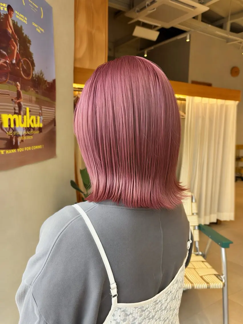 ミディアム カラー カット ヘアカラー トリートメント manami / muku.のヘアスタイル