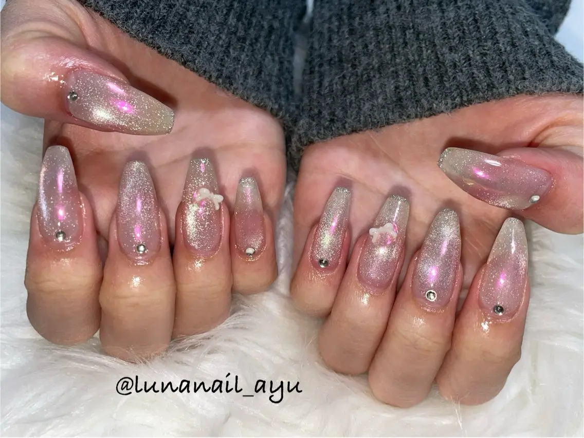 ネイル オーロラネイル マグネットネイル ハンドネイル LUNA NAIL ayuのネイルデザイン