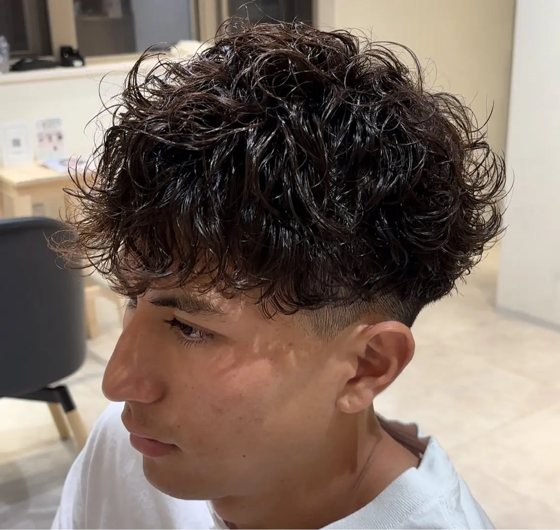 パーマ メンズ カット パーマ メンズパーマ美容師 りゅうせいのヘアスタイル