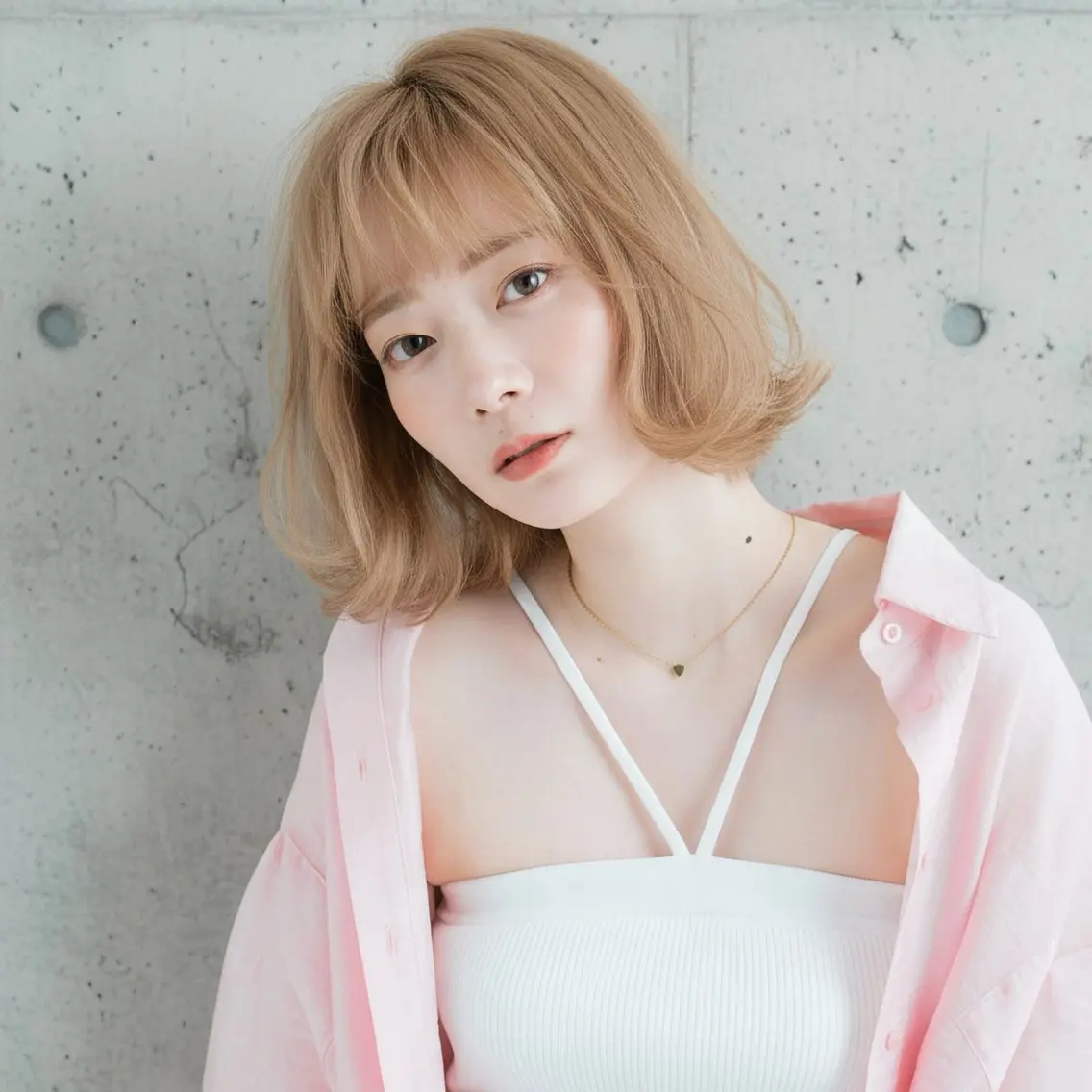 ミディアム カット ヘアカラー ショート〜ミディアム 喜多司のヘアスタイル