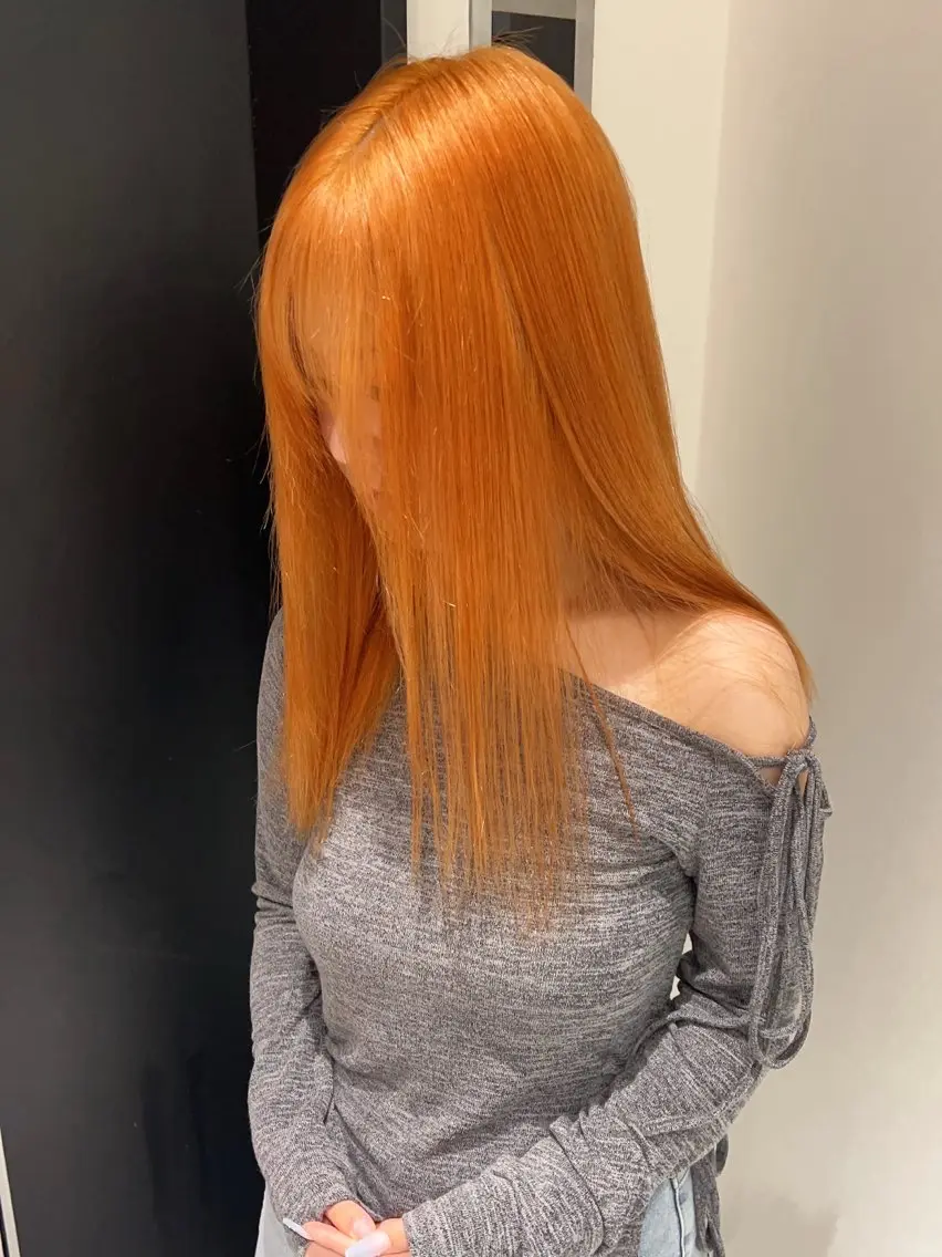 カラー ブリーチ ayaka🫧 梅田ダブルカラーのヘアスタイル