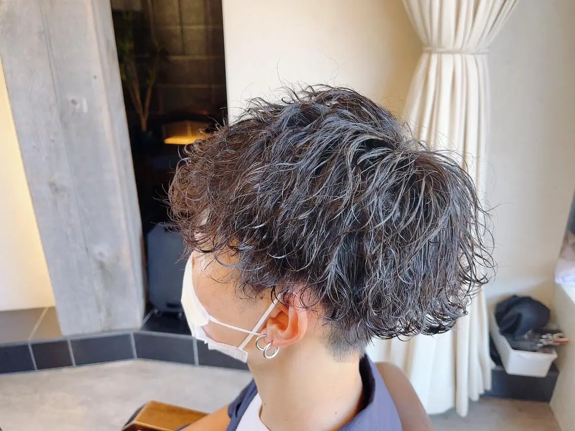 ショート カラー パーマ メンズ カット パーマ ケイゴ【店長】 メンズパーマ特化のヘアスタイル