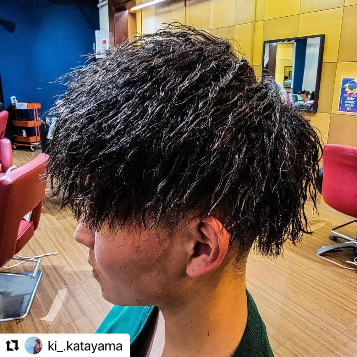 ミディアム カラー メンズ ミディアムパーマ メンズパーマ メンズツイストパーマ ツイストパーマ 🩷Eny terrace🩷のヘアスタイル