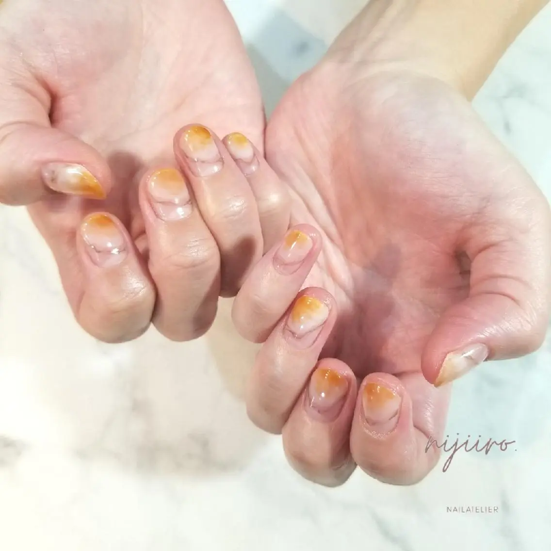 ネイル フレンチネイル ハンドネイル nijiiro🌈 サトウのネイルデザイン