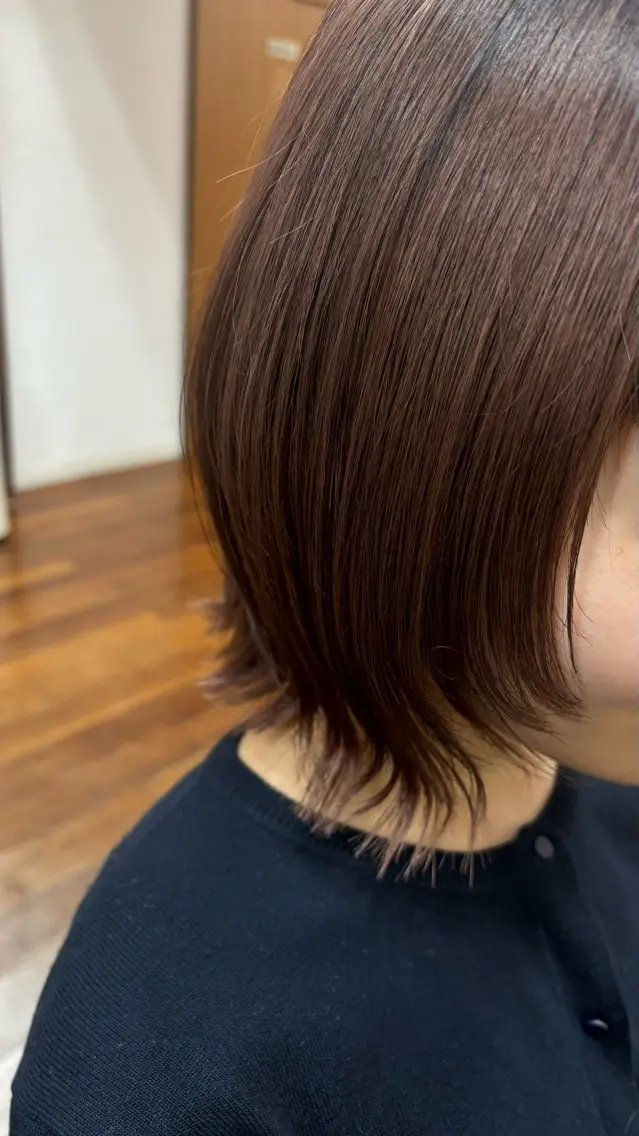 ミディアム ボブ くびれヘア 顔周りカット レイヤーカット カット ボブスタイル/ えぐちりほのヘアスタイル