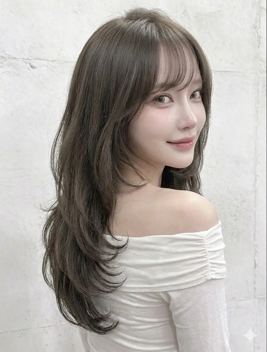 ロング カラー カット ヘアカラー 縮毛矯正 小澤 一稀のヘアスタイル