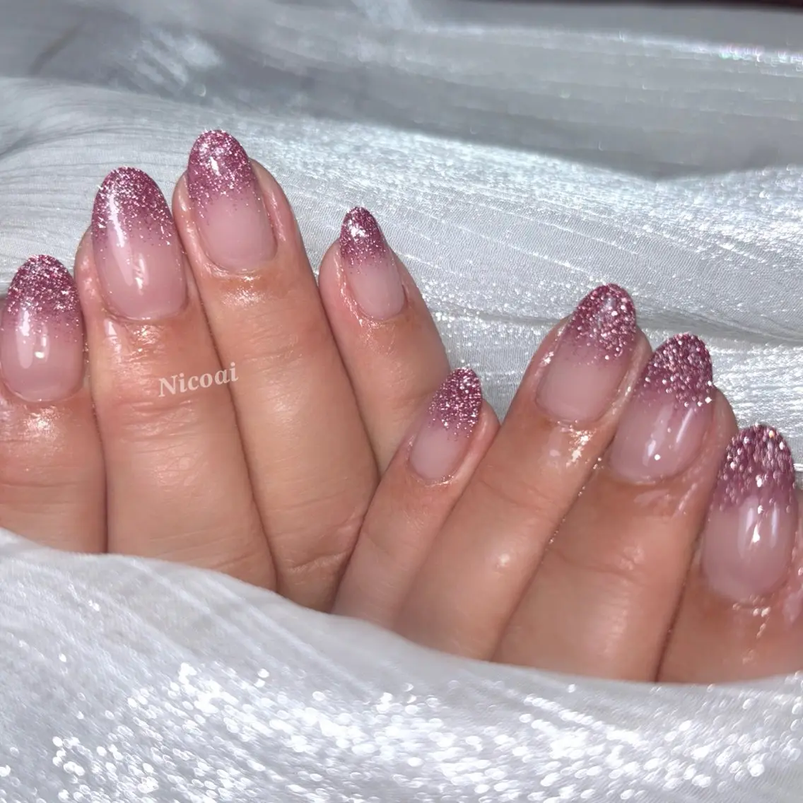 オフなし|キラキラフラッシュネイル ¥7000の写真