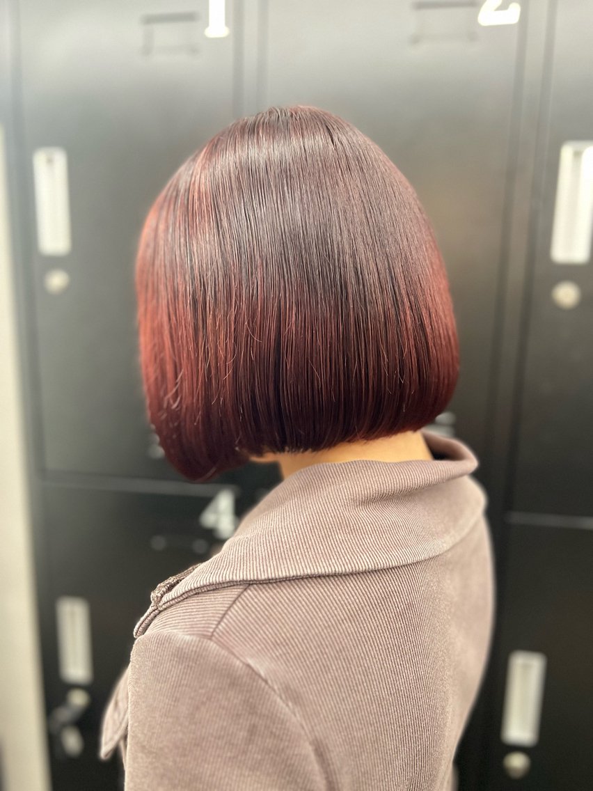ミディアム カラー ブリーチ ブリーチなしカラー レッドカラー カット ヘアカラー 透明感カラー特化🫧 🦋栗原🦋のヘアスタイル