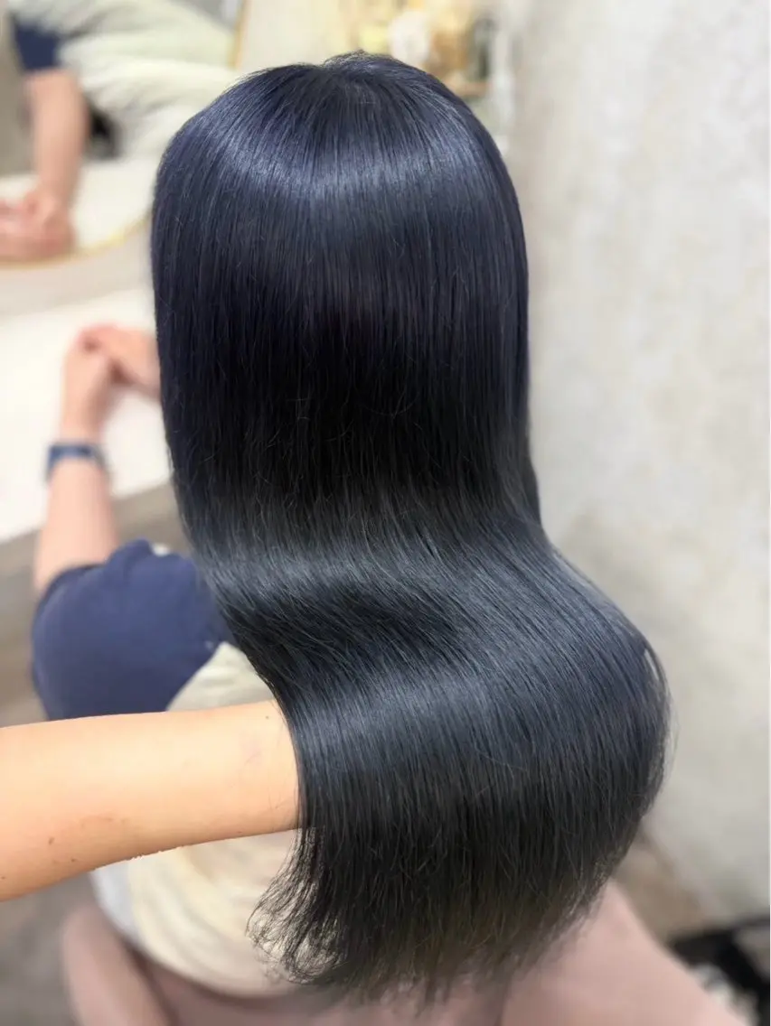 ロング カラー ‪💄心 葉/大宮 /ワンカラー🖤のヘアスタイル