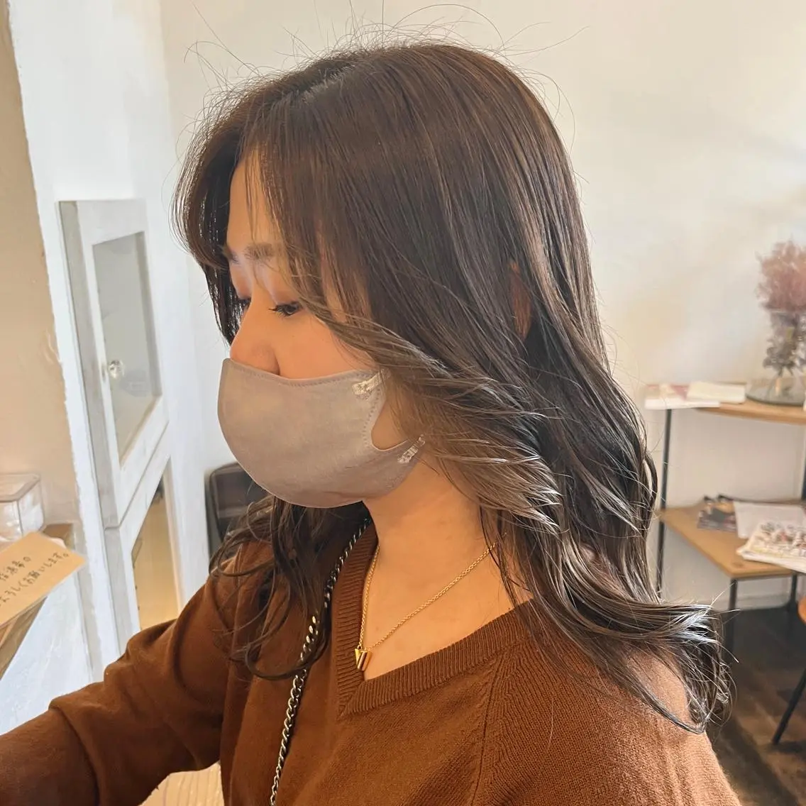 セミロング カラー ベージュカラー 透明感カラー 伊藤ゆかり/髪質改善 /透明感カラーのヘアスタイル