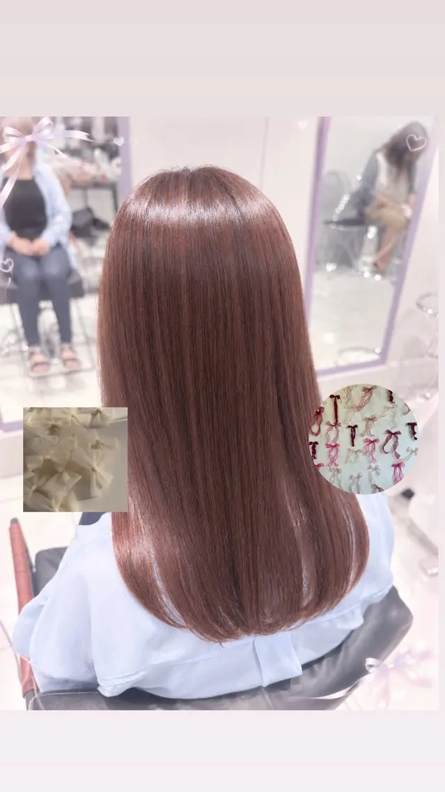 カラー ブラウンカラー 透明感カラー ピンクカラー ヘアカラー トリートメント Azu🎀/マツエク 🍒/ブラウン🤎のマツエク・マツパデザイン