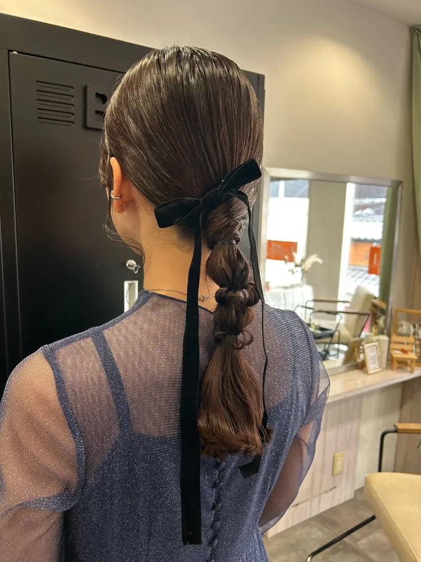 セミロング ヘアアレンジ 吉村 夏椰のヘアスタイル