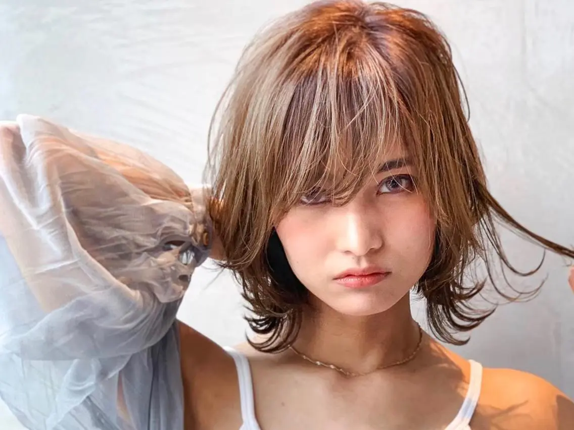 ミディアム カラー カット ヘアカラー トリートメント 🉐レイヤー/塩見 弘樹🉐渋谷のヘアスタイル