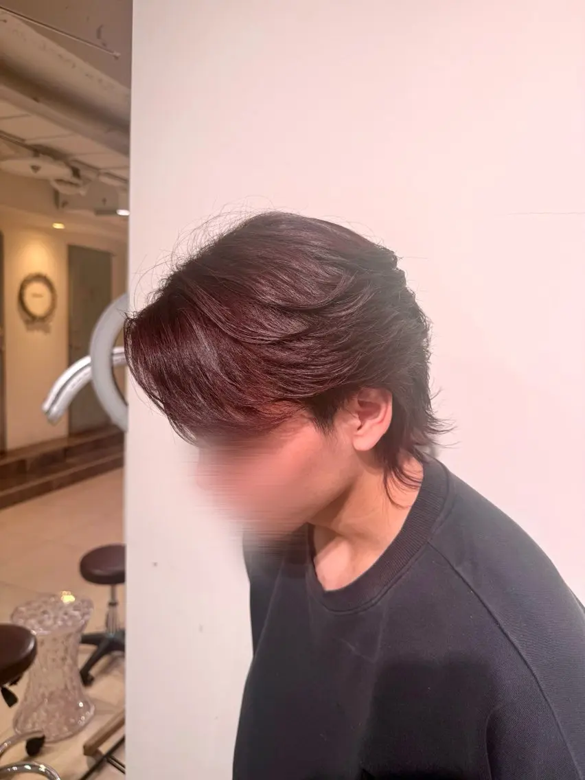 メンズ ヘアカラー トリートメント うっちー ブリーチ /ツヤ髪/縮毛矯正のヘアスタイル