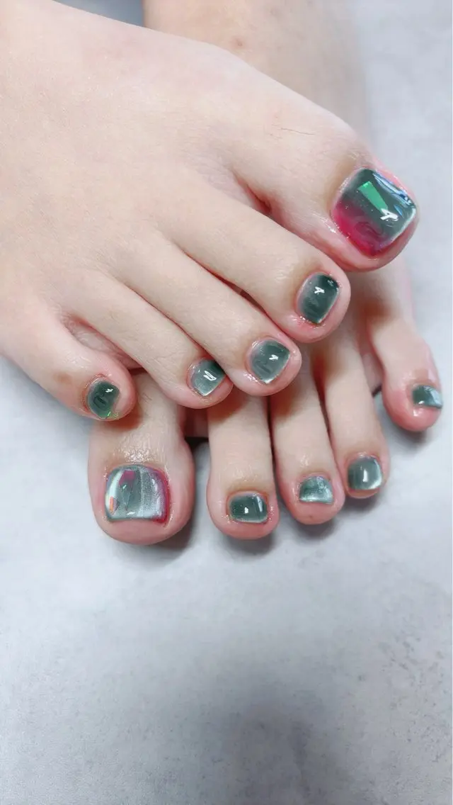 ネイル シンプルネイル フットネイル nailstudio saiのネイルデザイン