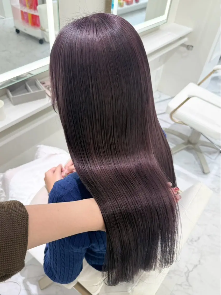 ロング ヘアカラー yuna/色落ちまで 可愛い艶カラー💟のヘアスタイル