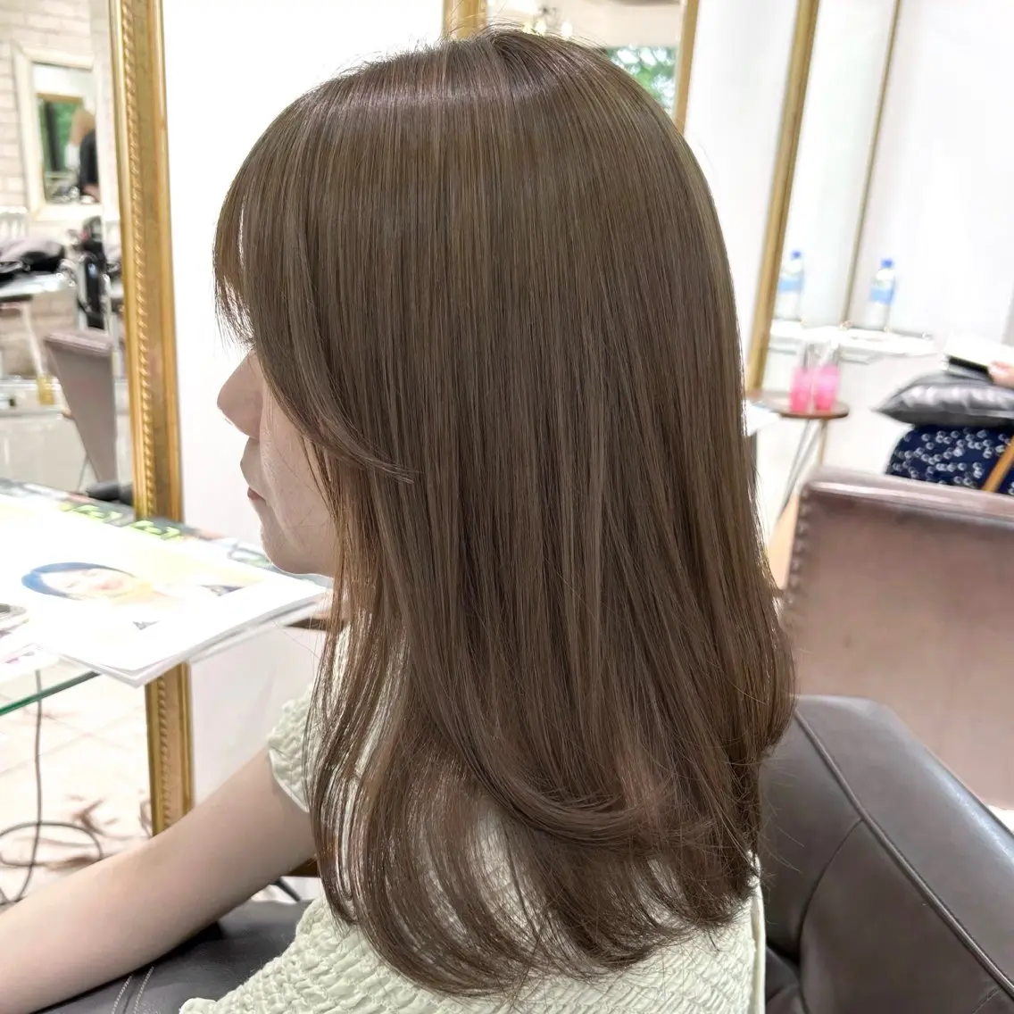 ミディアム カラー カット ヘアカラー トリートメント 透明感カラー 古山 結季🌙🖤のヘアスタイル
