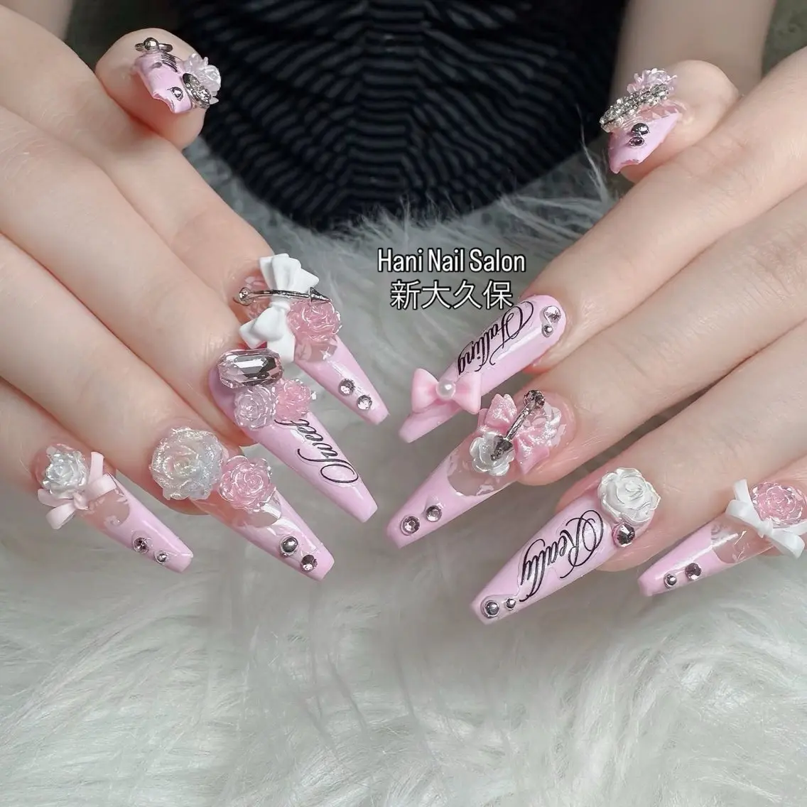 ネイル フットネイル フレンチネイル グラデーション 韓国ネイル ロングネイル ハンドネイル Hani Nail Salonのネイルデザイン