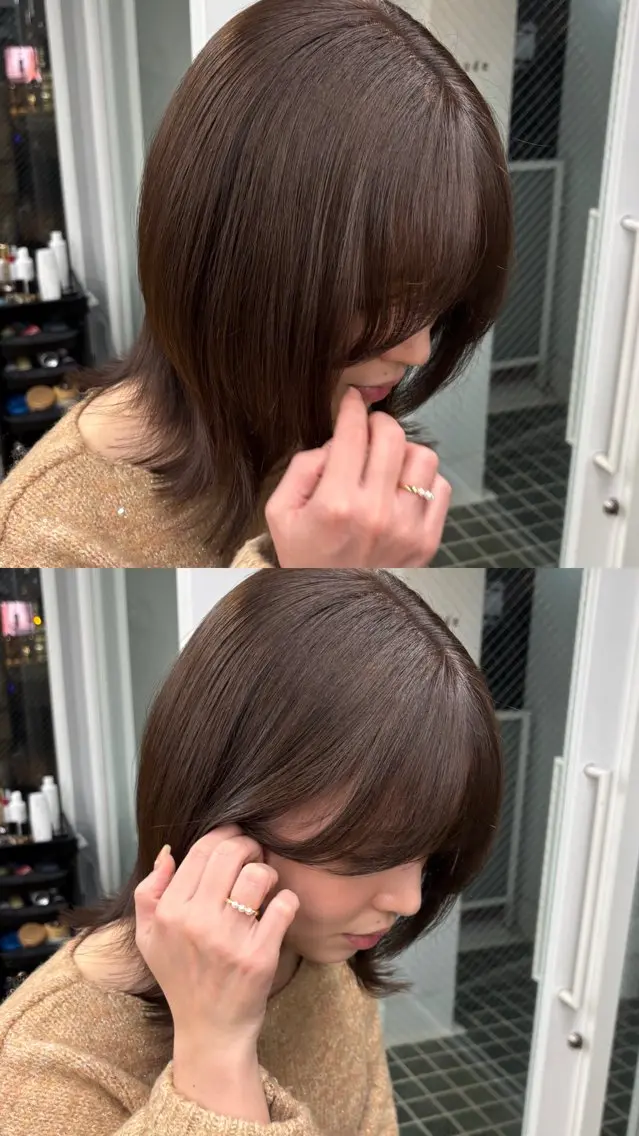 ミディアム ヘアカラー トリートメント 𝐀𝐦𝐞𝐫𝐢 /透明感カラーのヘアスタイル
