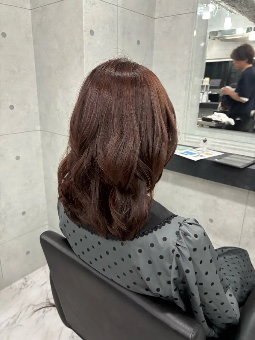セミロング カラー ラベンダーカラー Endearing 🌟銀座のヘアスタイル