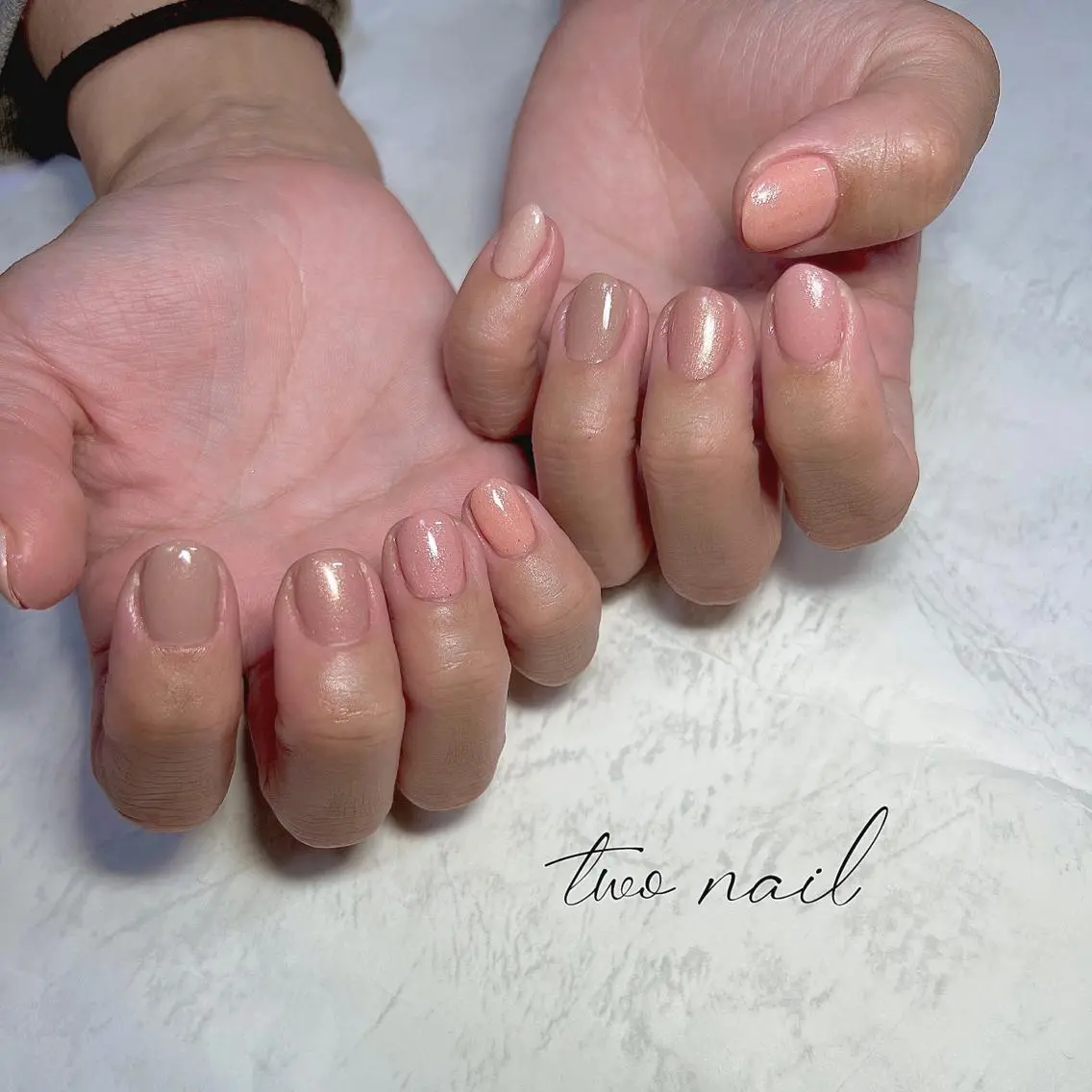 ネイル アートネイル フットネイル グラデーション ハート ニュアンスネイル ハンドネイル two nailのネイルデザイン