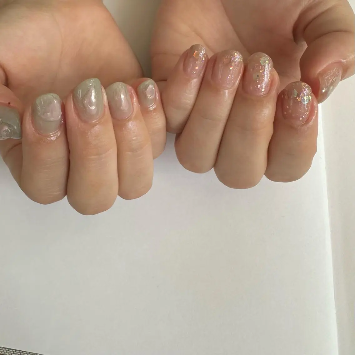 ネイル オーロラネイル ぷっくりネイル cocoro nail salonのネイルデザイン
