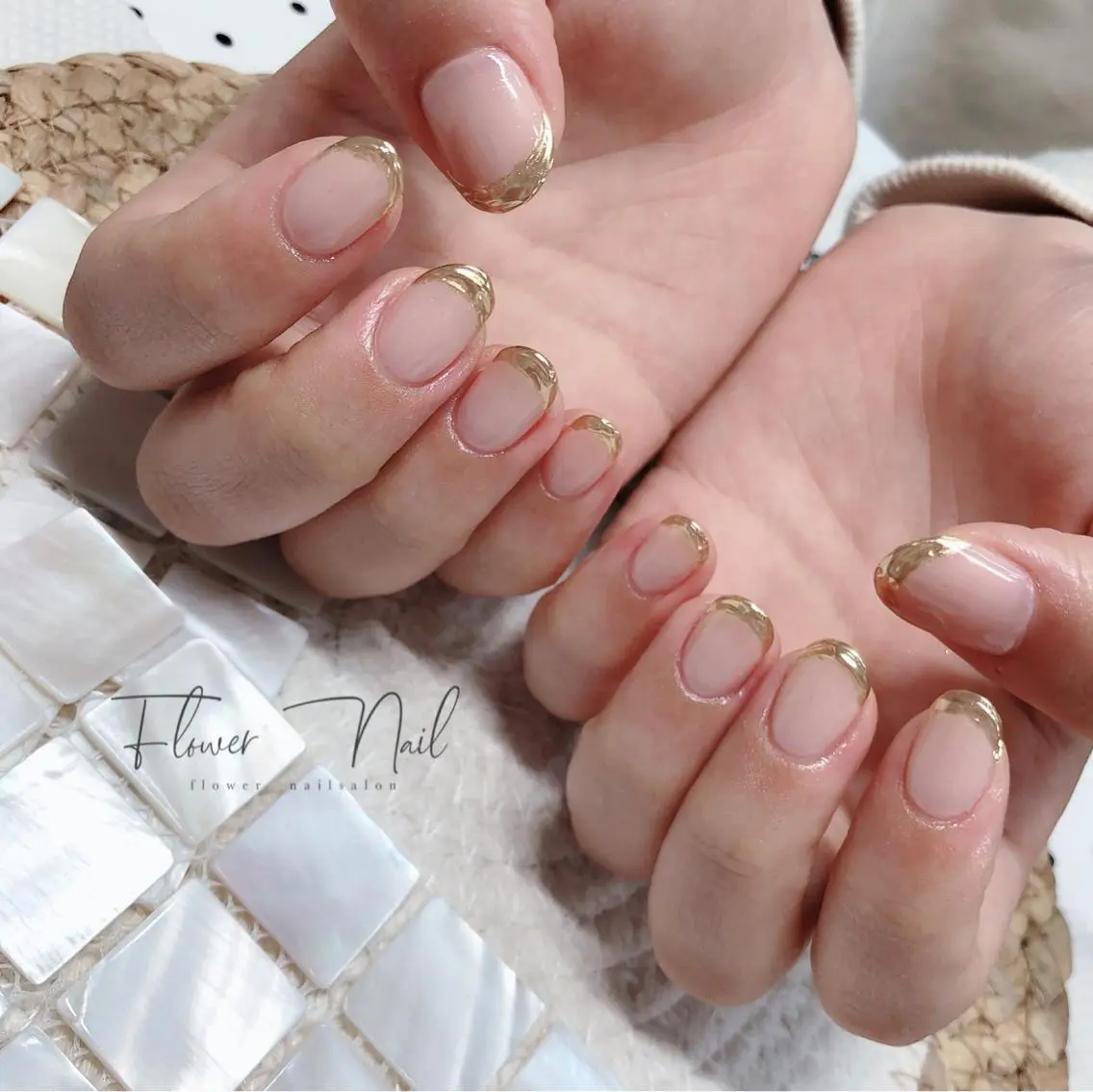 ネイル ミラーネイル Flower nailのネイルデザイン