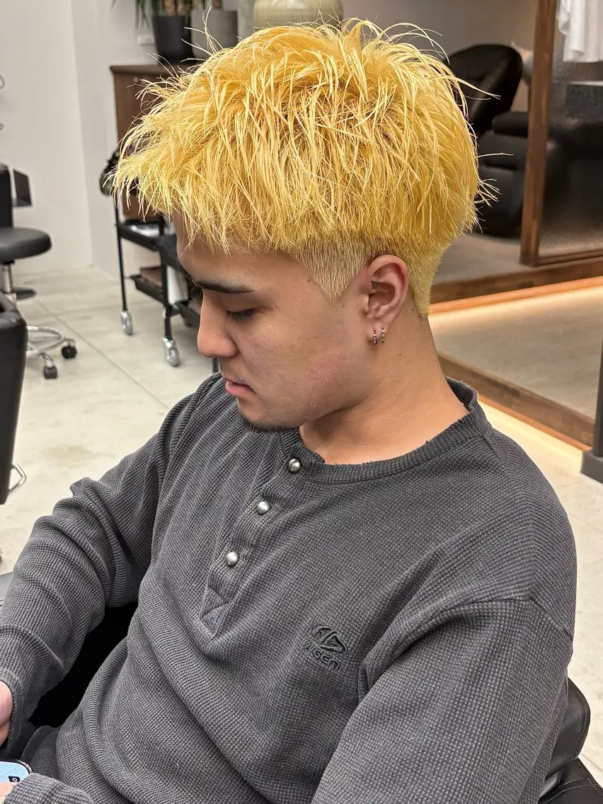 カラー メンズ メンズブリーチ ブリーチ ヘアカラー トリートメント メンズパーマ特化 sayoのヘアスタイル