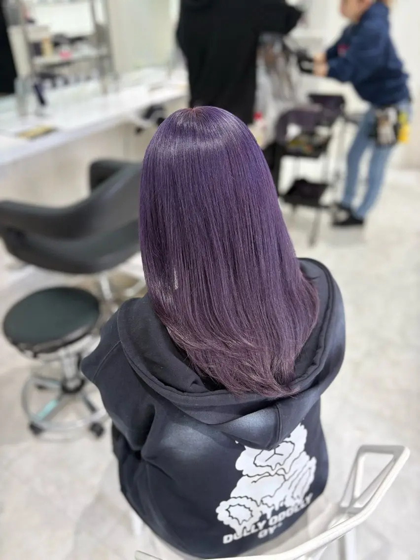 セミロング カラー ヘアカラー 🤍ྀི透ける寒色 Cocoa🤍ྀིのヘアスタイル