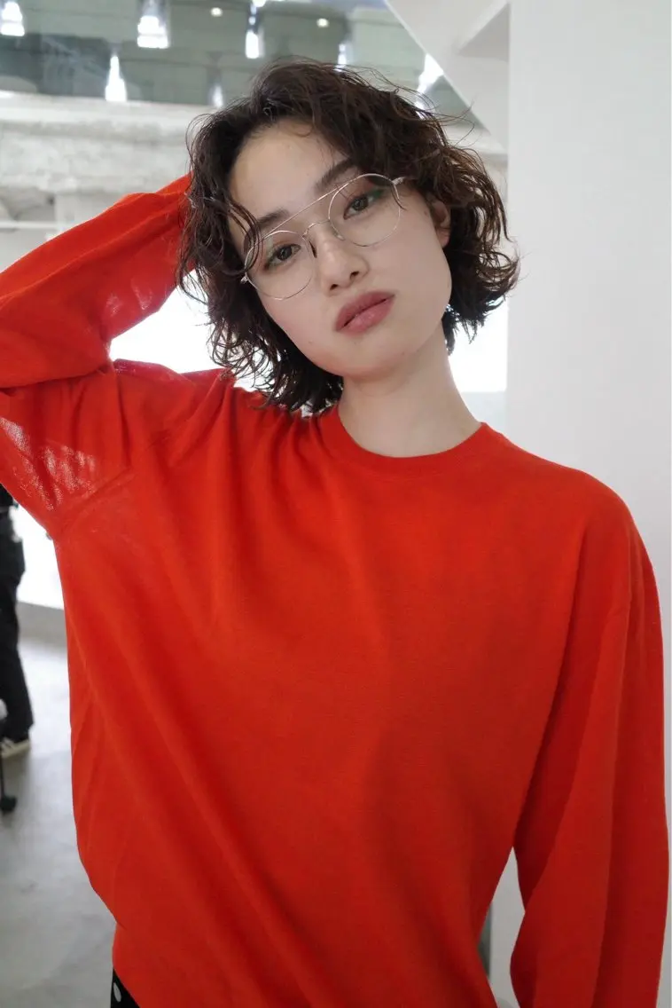 ショート パーマ ボブ ボブパーマ 清水歩美のヘアスタイル