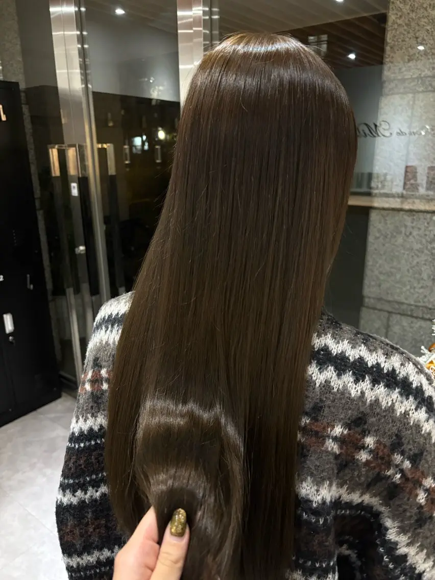 ロング カット ヘアカラー 🌿ボブ/美髪矯正/ 透明感カラー/ルキのヘアスタイル