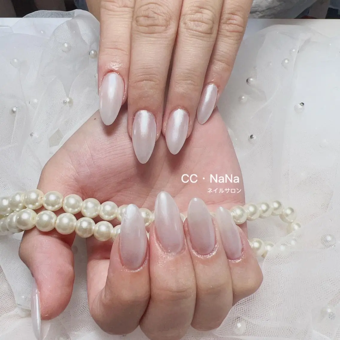 ネイル オーロラネイル ミラーネイル ワンカラーネイル スカルプネイル ハンドネイル CCNaNaスカルプ 長さだし専門💎Yoのネイルデザイン