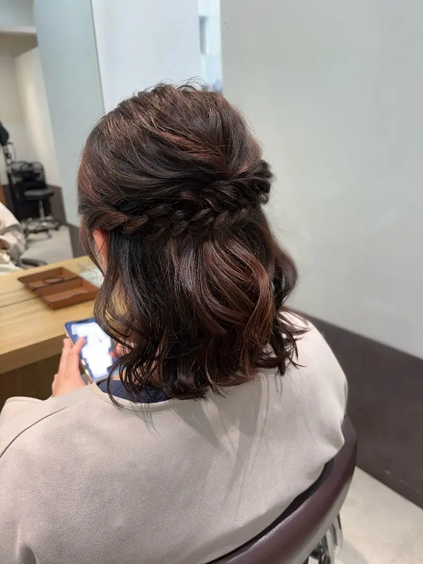ミディアム ヘアアレンジ ヘアセット ♡ヘアアレンジ♡ naraのヘアスタイル