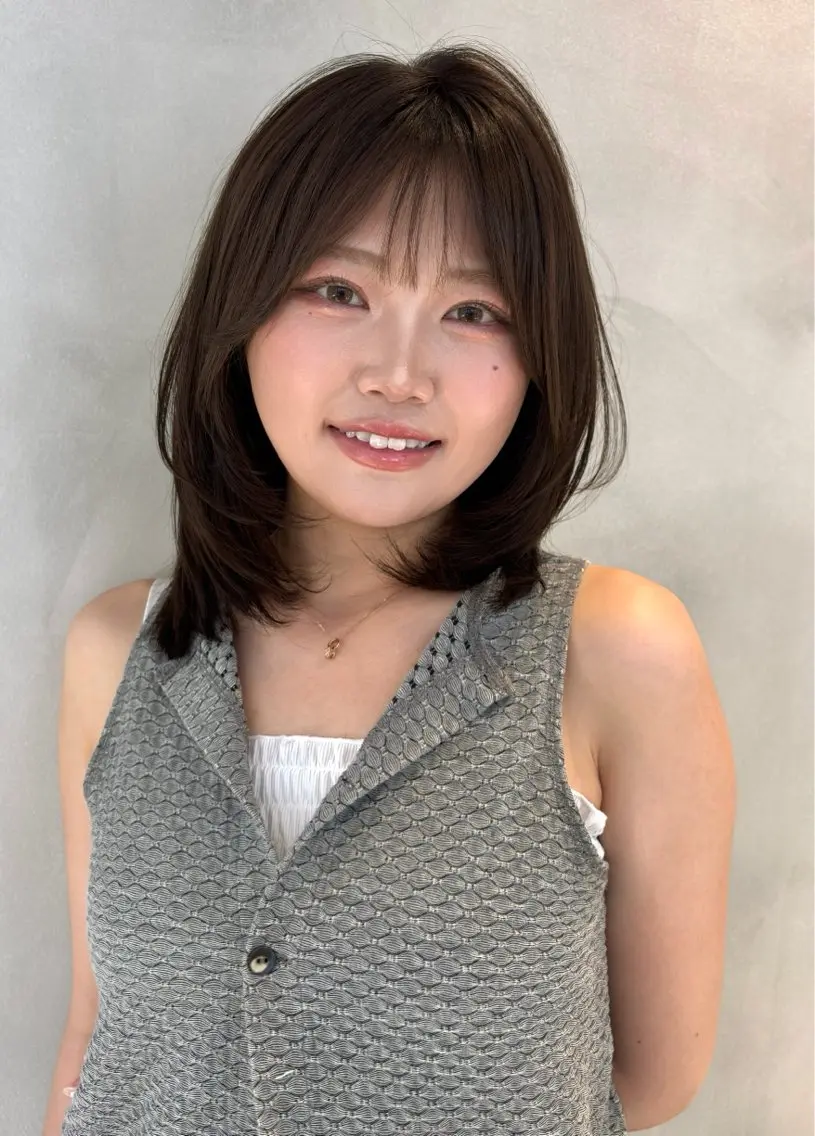 ミディアム カラー ヘアアレンジ カット ヘアカラー トリートメント 髪質改善/透明感 カラー/吉田光佑のヘアスタイル