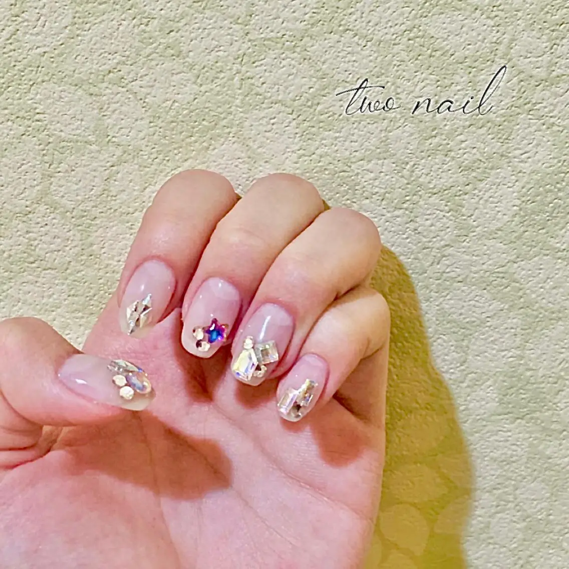 ネイル アートネイル フットネイル ハート ニュアンスネイル ホワイト ハンドネイル two nailのネイルデザイン