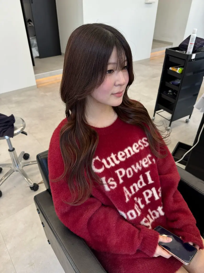 ロング カラー ブリーチ ブラウンカラー ココアブラウン ブリーチなしカラー ボブ ヘアカラー エクステ ベージュ/エクステ /職人/KENTAのヘアスタイル