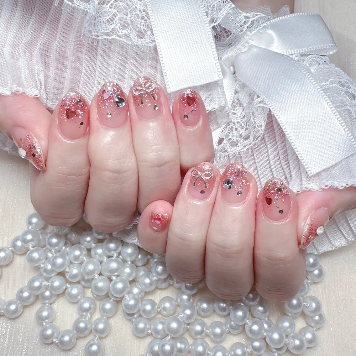 ネイル ハンドネイル M🌷nail 長さだし専門店のネイルデザイン
