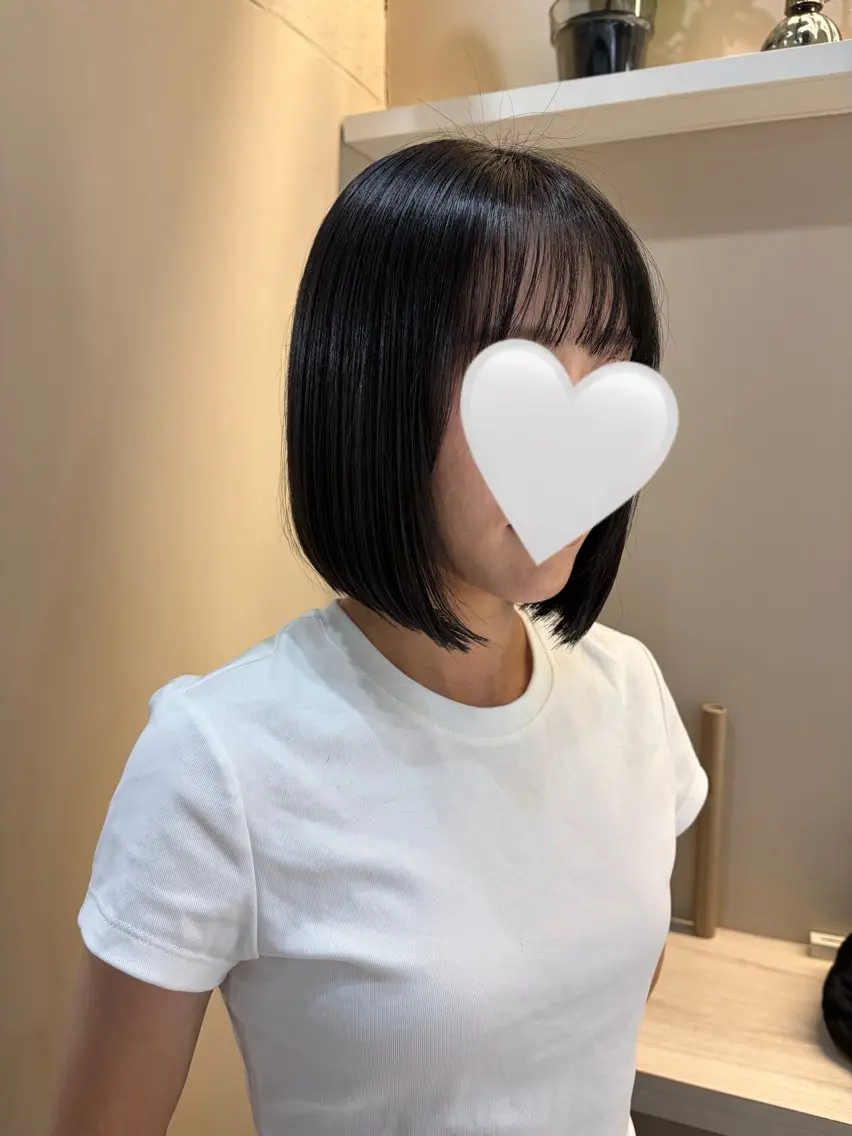 ミディアム カット ヘアカラー トリートメント Bob特化🌟透明感 カラー🦋RENAのヘアスタイル