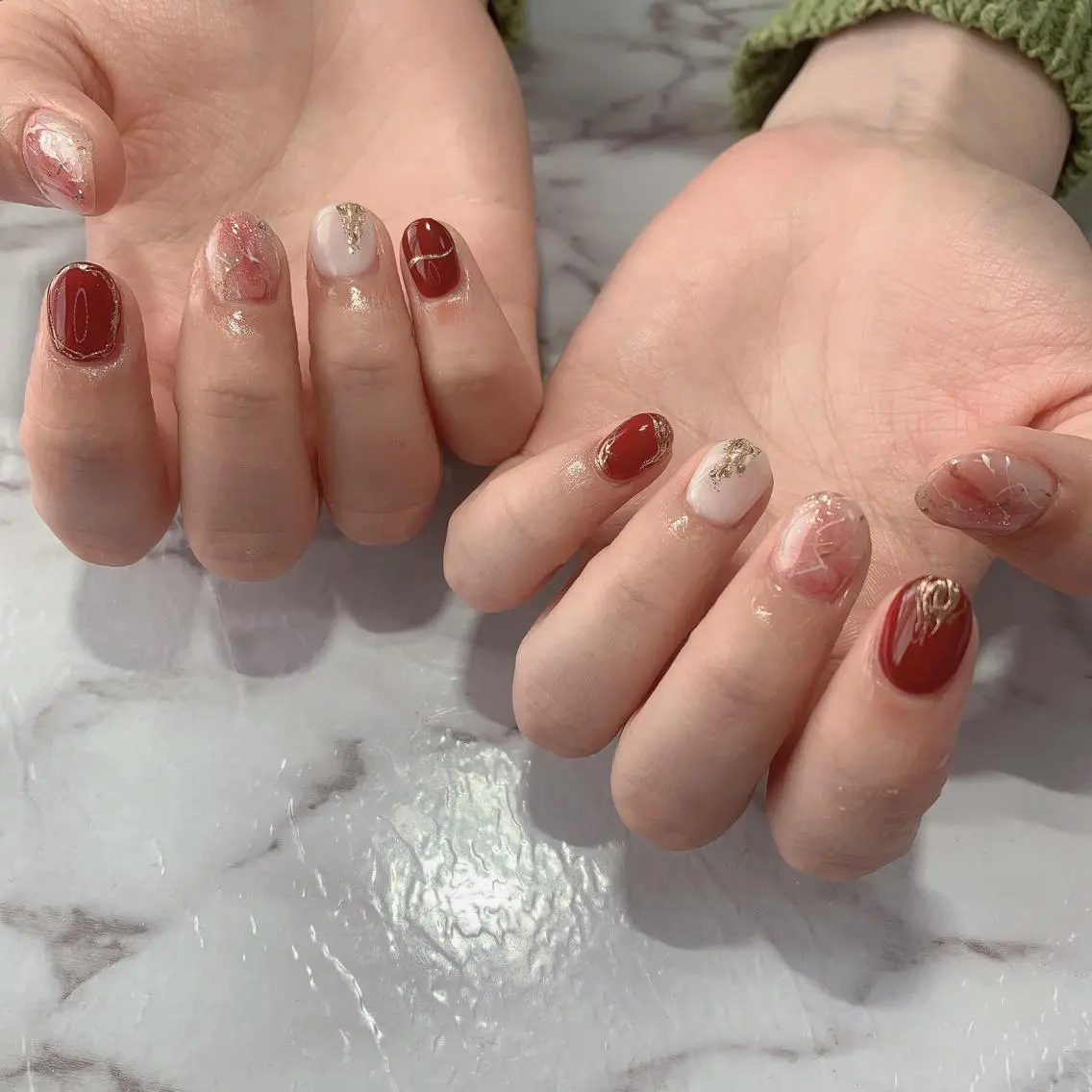 ネイル 成人式 ハンドネイル Ally's Nailのネイルデザイン