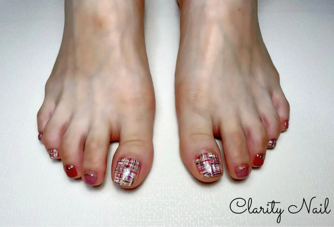 ネイル アートネイル フットネイル 持ち込み フットネイル Clarity Nailのネイルデザイン