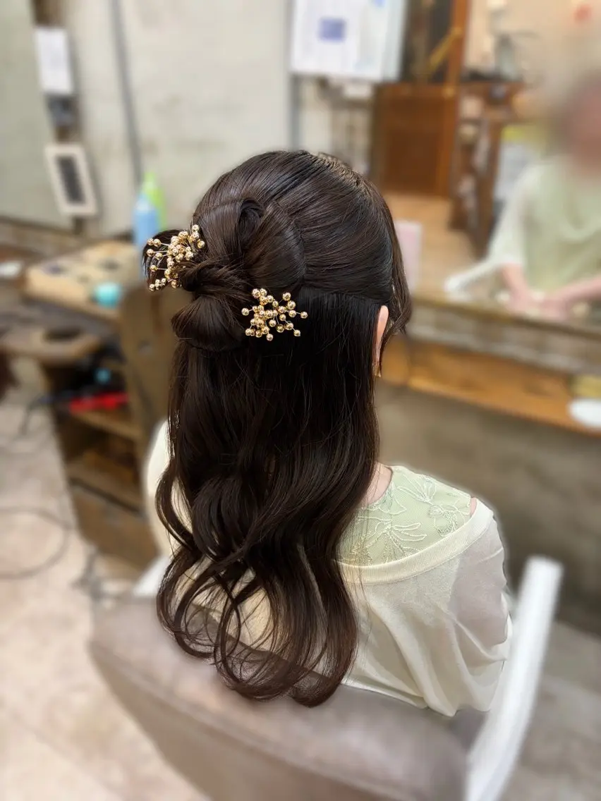 ロング ヘアアレンジ ヘアセット 中村 優花のヘアスタイル