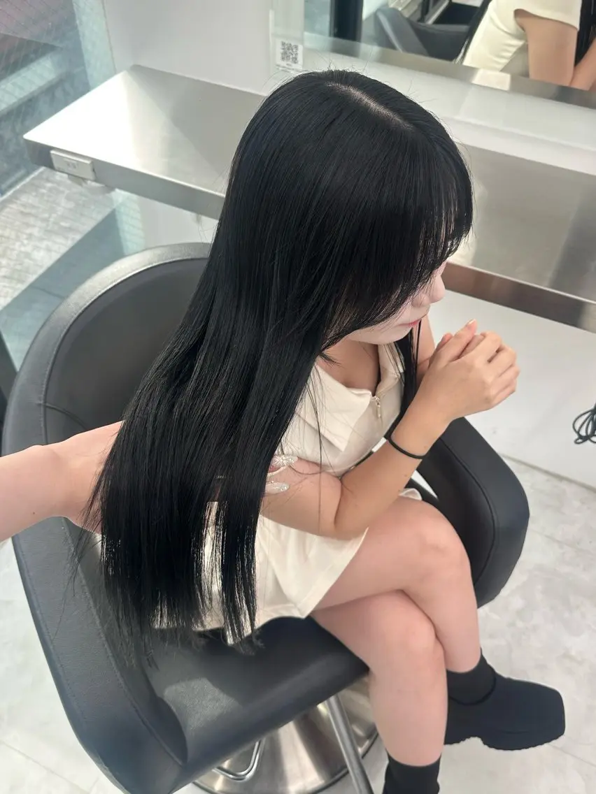 ロング カラー ヘアアレンジ カット 縮毛矯正 トリートメント ヘッドスパ ヘアセット 大人っぽ中韓レディ ヘア🤍MAOのヘアスタイル