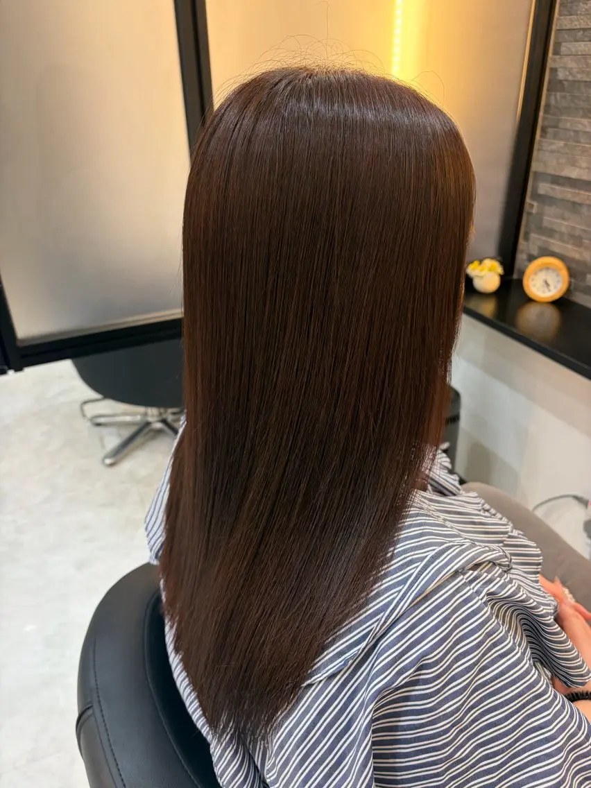 ミディアム カット ヘアカラー トリートメント SATO RISAのヘアスタイル